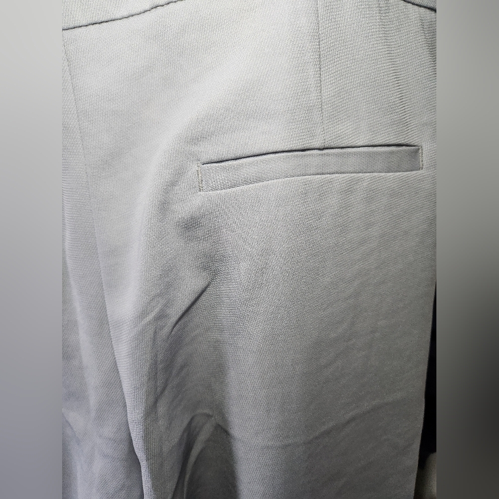 Halston Dove Gray Flat Front Straight Leg Dress Pants Womens Size 8 - Picture 5 of 7